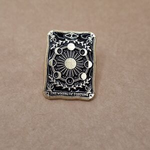 wheel of fortune Tarot card pin lapel